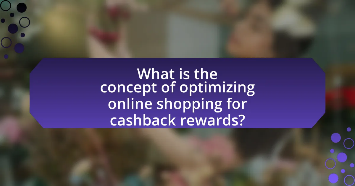 What is the concept of optimizing online shopping for cashback rewards?